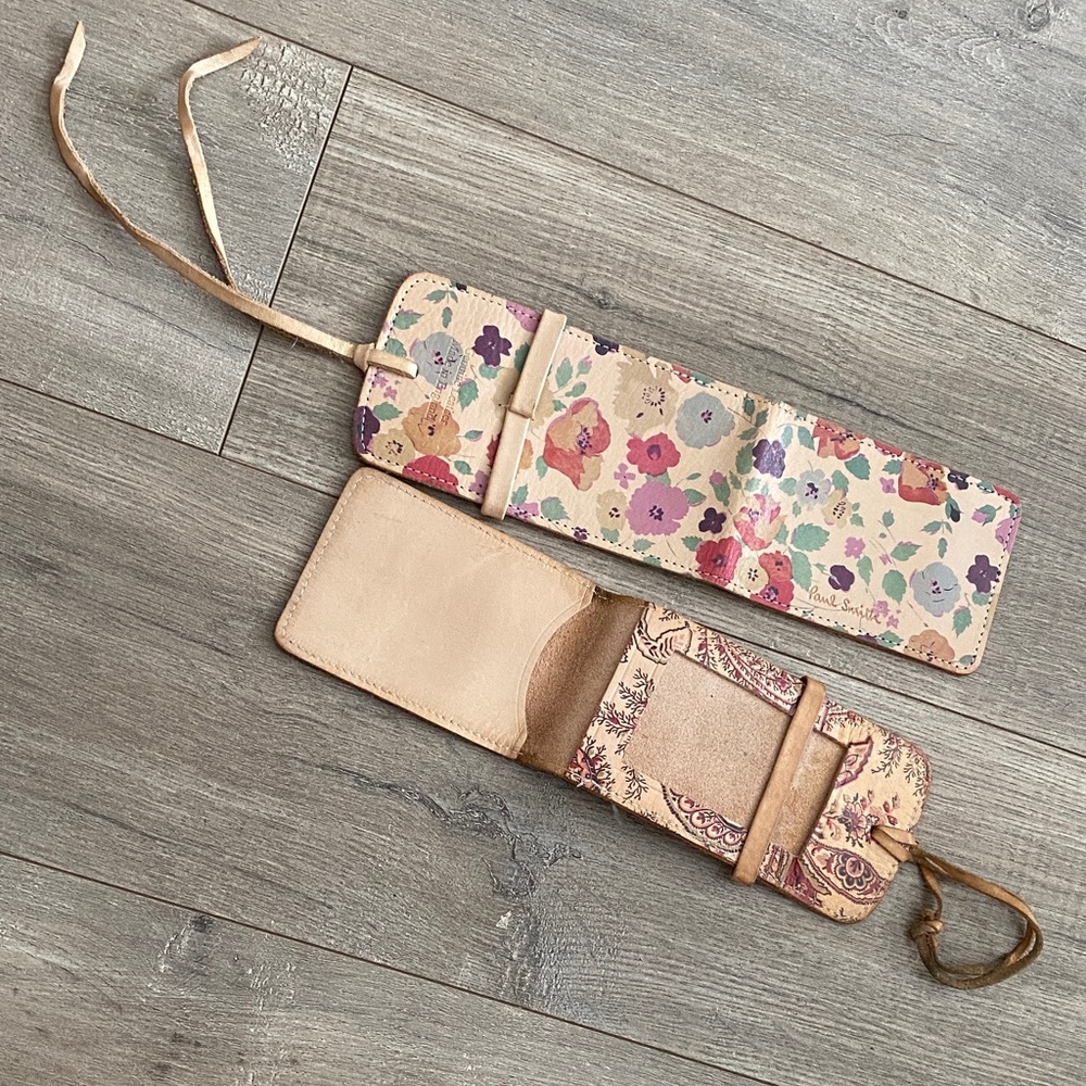 PAUL SMITH leather luggage tags